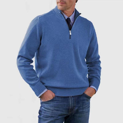 Esandro Vale™ - Pull décontracté en tricot avec fermeture éclair sur le dessus