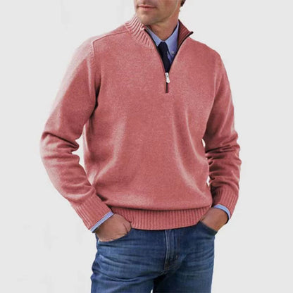 Esandro Vale™ - Pull décontracté en tricot avec fermeture éclair sur le dessus
