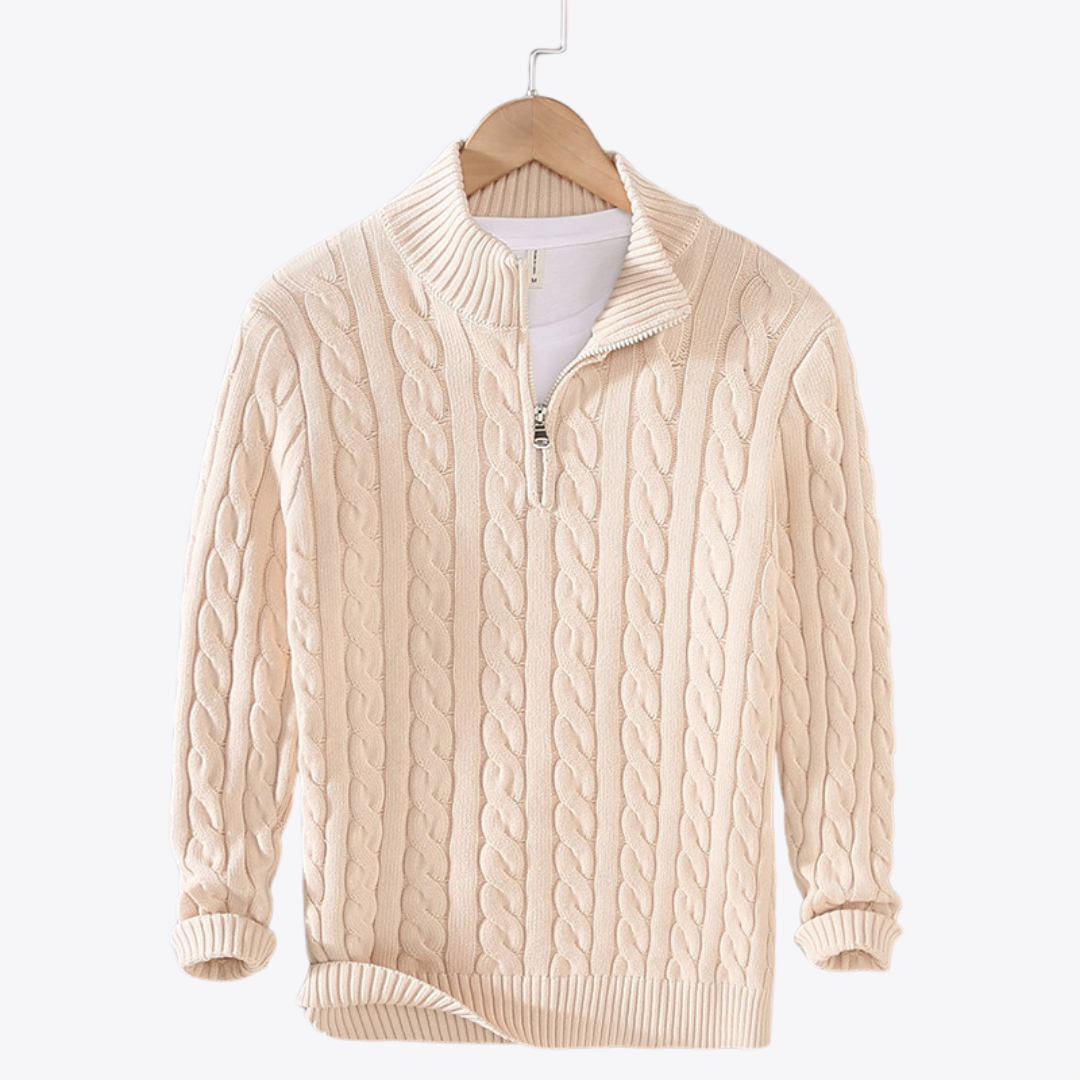 Esandro Vale™ - Cotton Zip Sweater