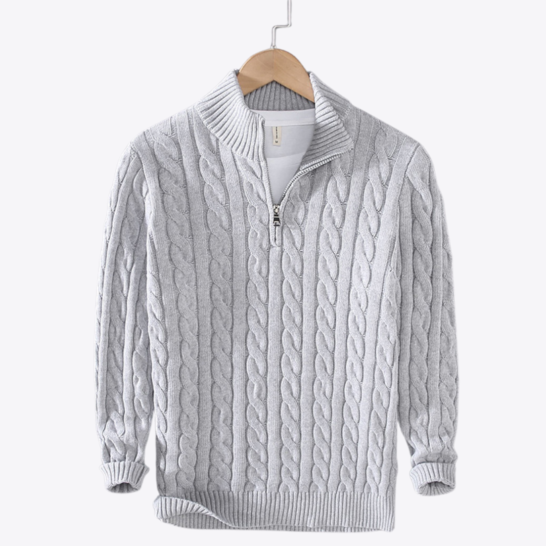 Esandro Vale™ - Cotton Zip Sweater