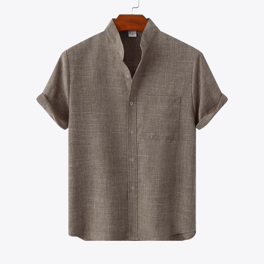 Esandro Vale™ - Solid Color Cotton Button Up