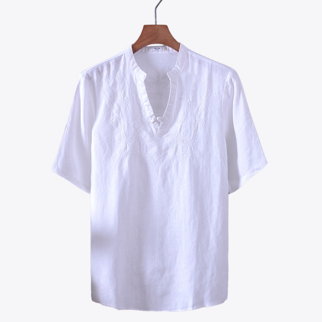 Esandro Vale™ - Embroidered Linen Shirt