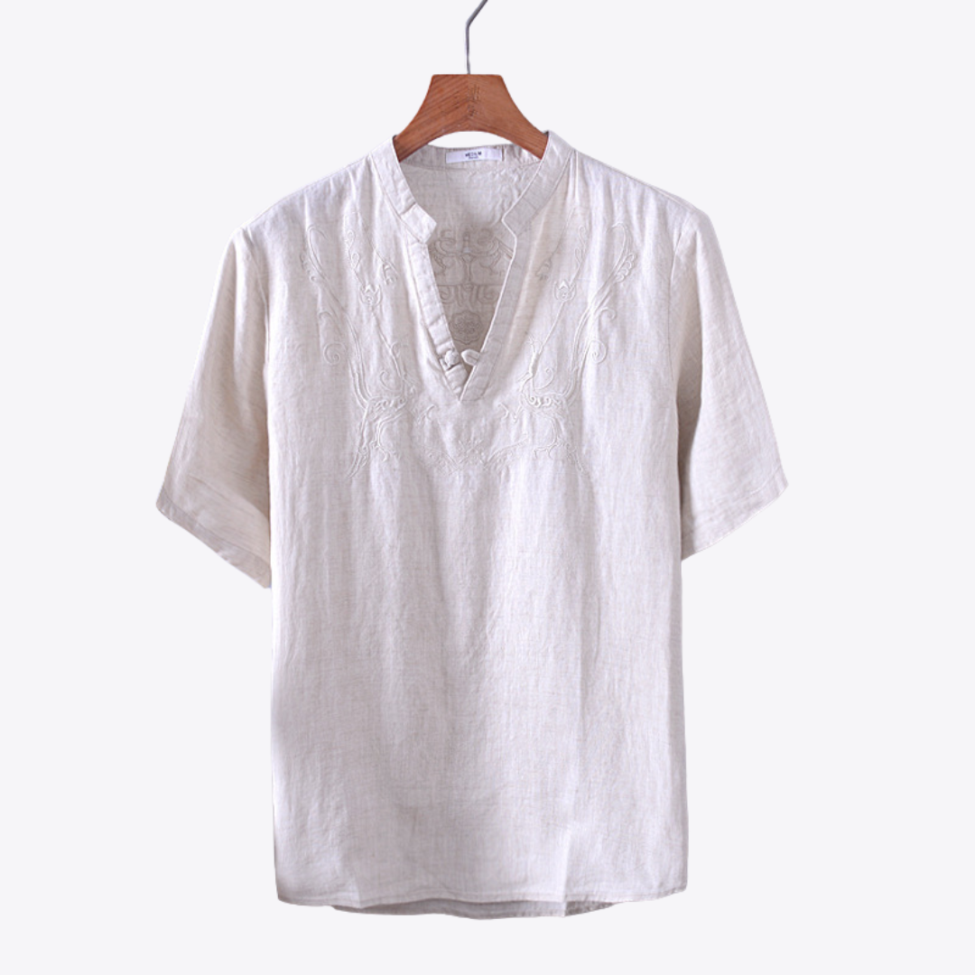 Esandro Vale™ - Embroidered Linen Shirt