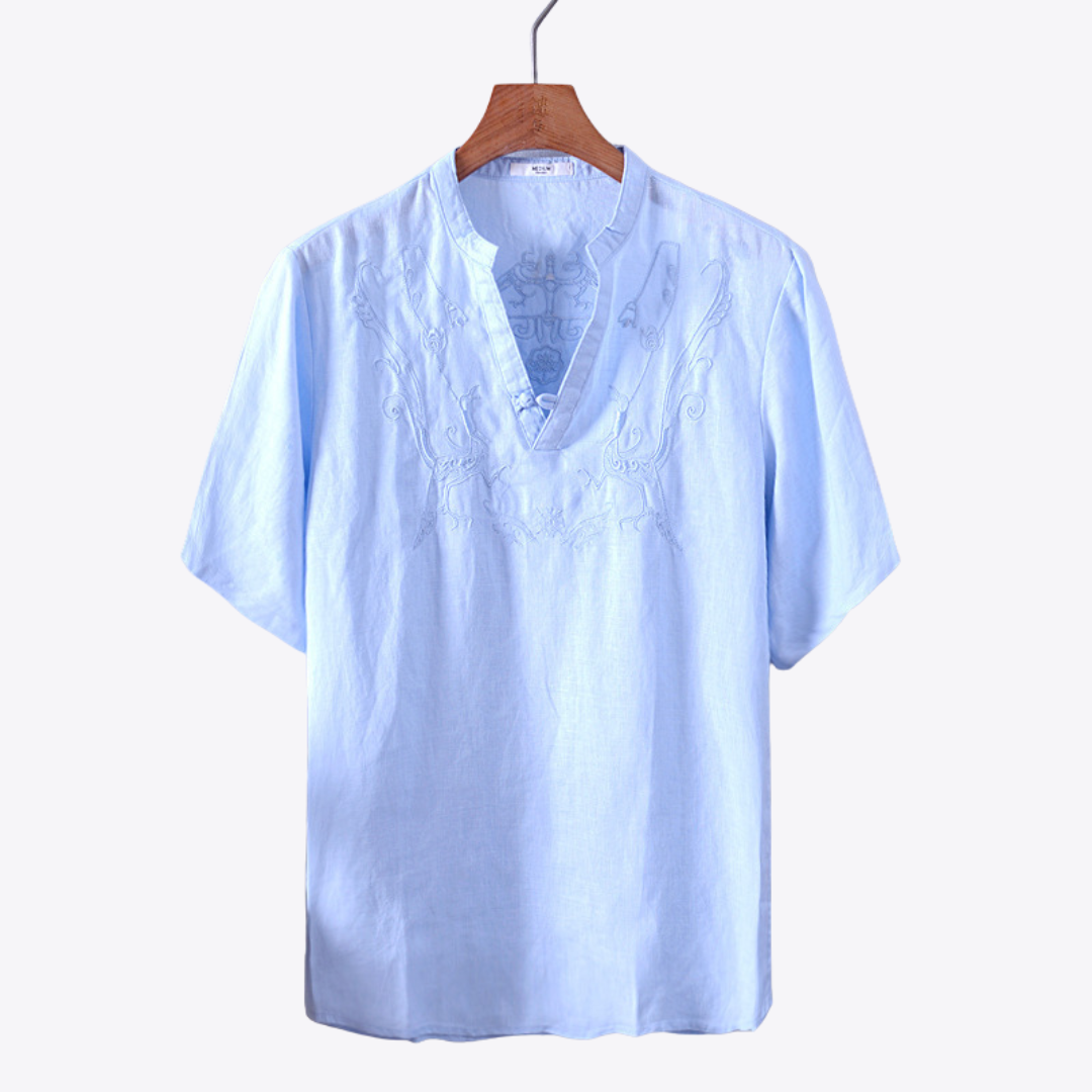 Esandro Vale™ - Embroidered Linen Shirt