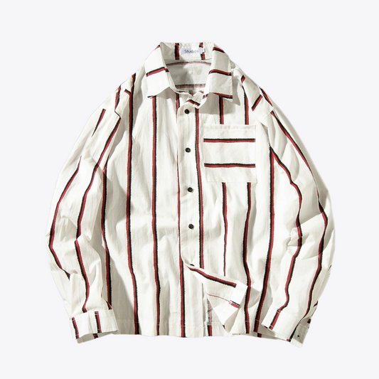 Esandro Vale™ - Loose Striped Button-Up