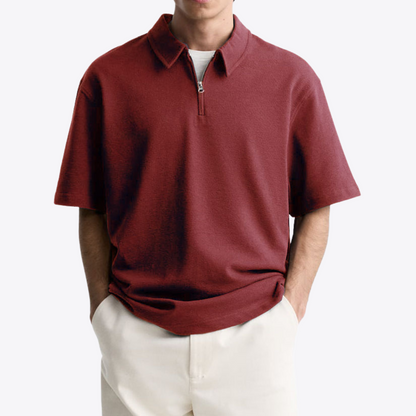 Quarter Zip-Up Polo