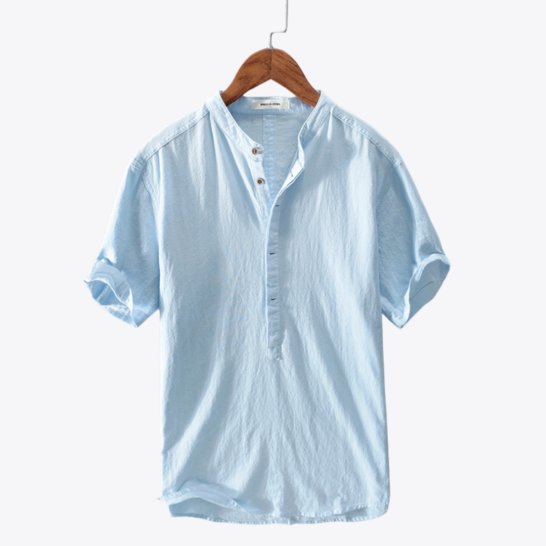 Esandro Vale™ - Stand Collar Short Sleeve