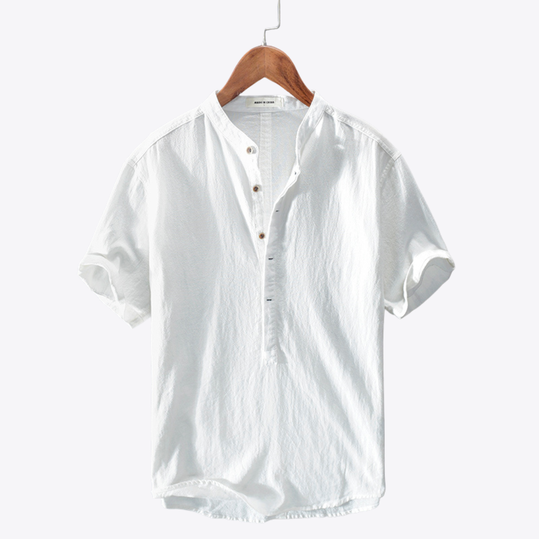 Esandro Vale™ - Stand Collar Short Sleeve