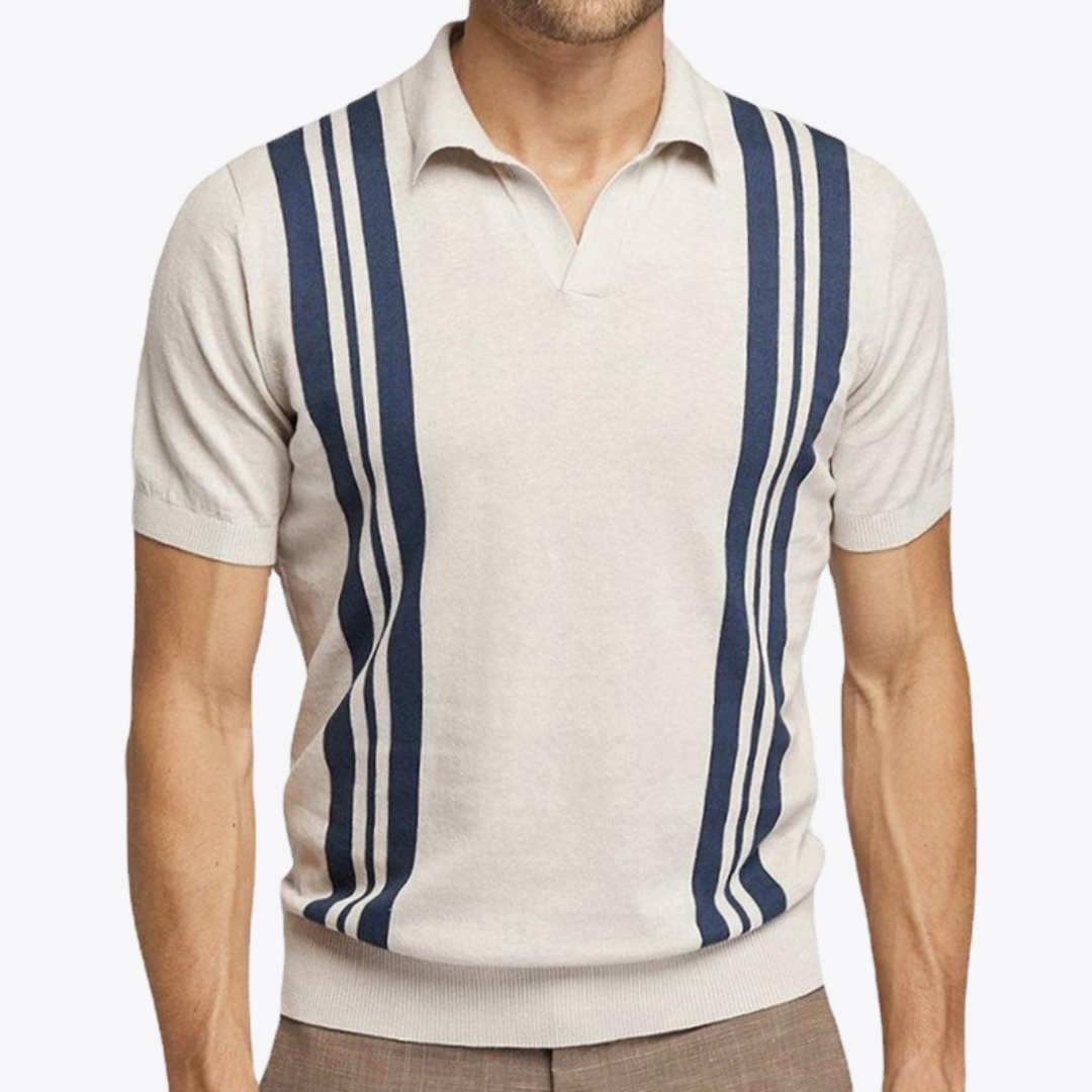 Esandro Vale™ - Apricot Striped Polo