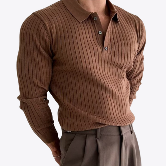 Esandro Vale™ - Autumn Lapel Polo Sweater