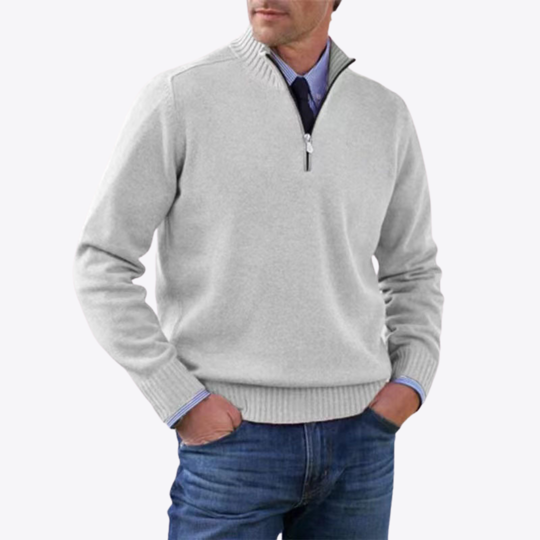 Esandro Vale™ - Lässiger Strickpullover mit Reißverschluss