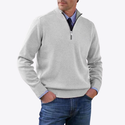 Esandro Vale™ - Pull décontracté en tricot avec fermeture éclair sur le dessus