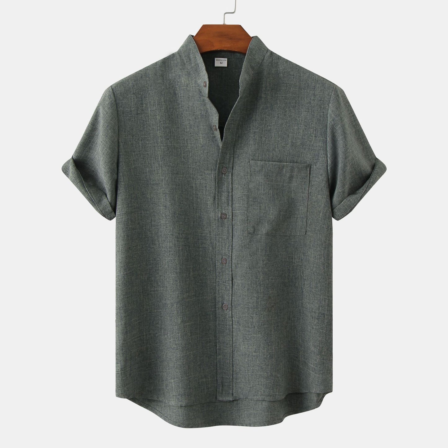 Esandro Vale™ - Solid Color Cotton Button Up