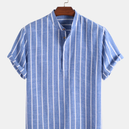 Esandro Vale™ - Chemise en lin rayée