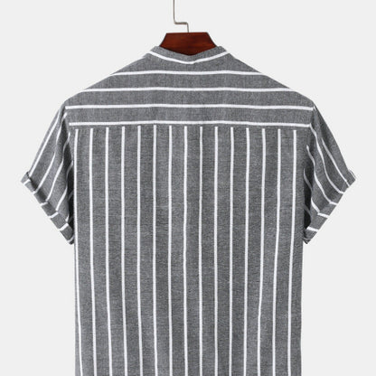Esandro Vale™ - Chemise en lin rayée