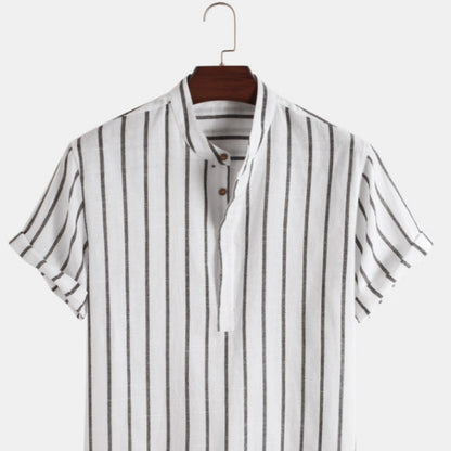 Esandro Vale™ - Chemise en lin rayée