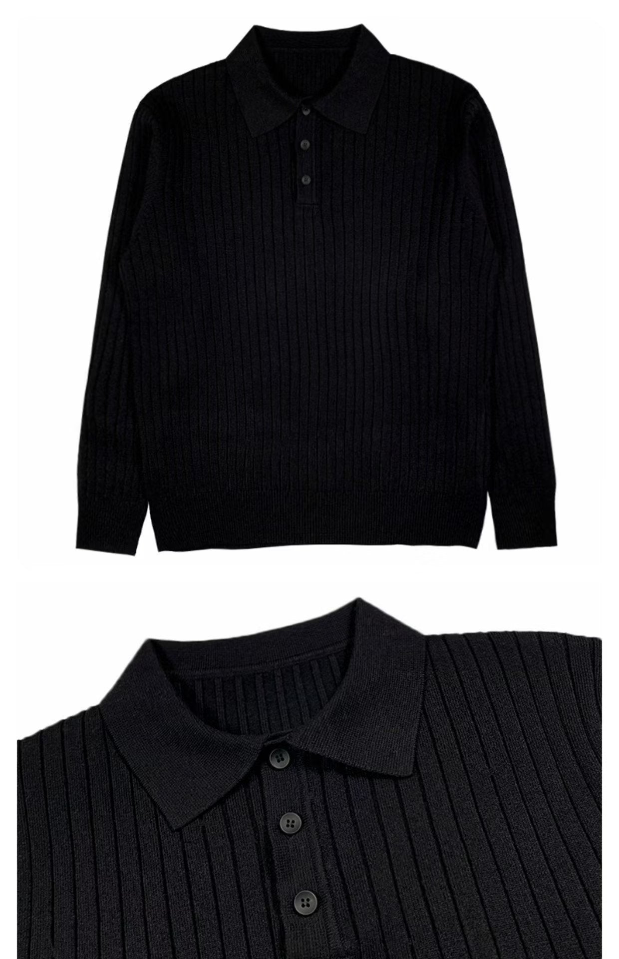 Esandro Vale™ - Autumn Lapel Polo Sweater