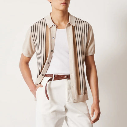Knitted Button Up Polo