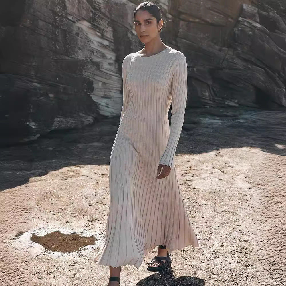 Long Pleated Dress
