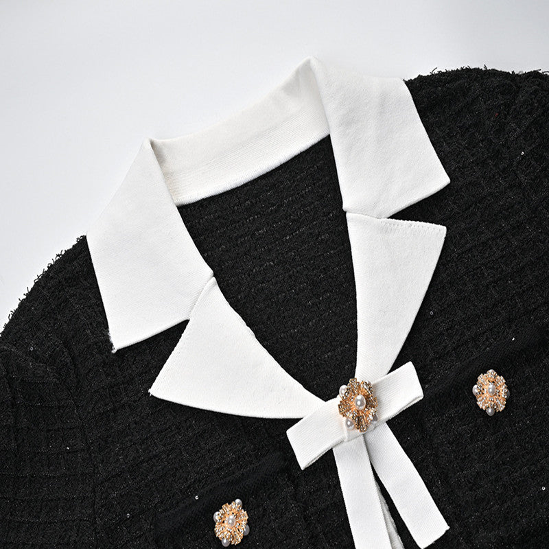 Esandro Vale™ - Button Bow Knitted Dress