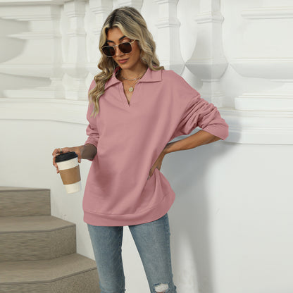 Esandro Vale™ - T-shirt à manches longues et col en V pour femme