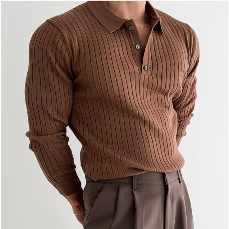 Esandro Vale™ - Autumn Lapel Polo Sweater