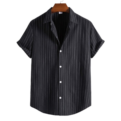 Esandro Vale™ - T-shirt décontracté à manches courtes et à rayures